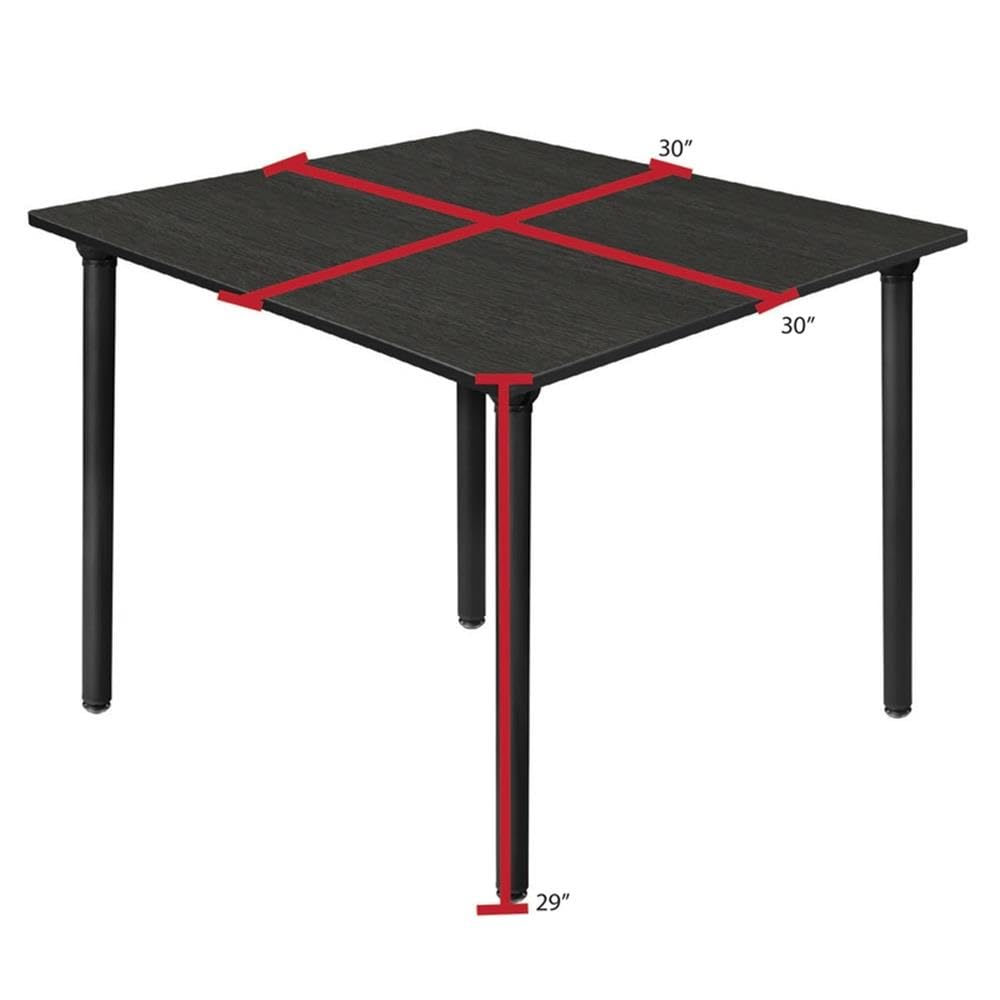 Square Folding Table with Black Tubular Steel Legs F84122