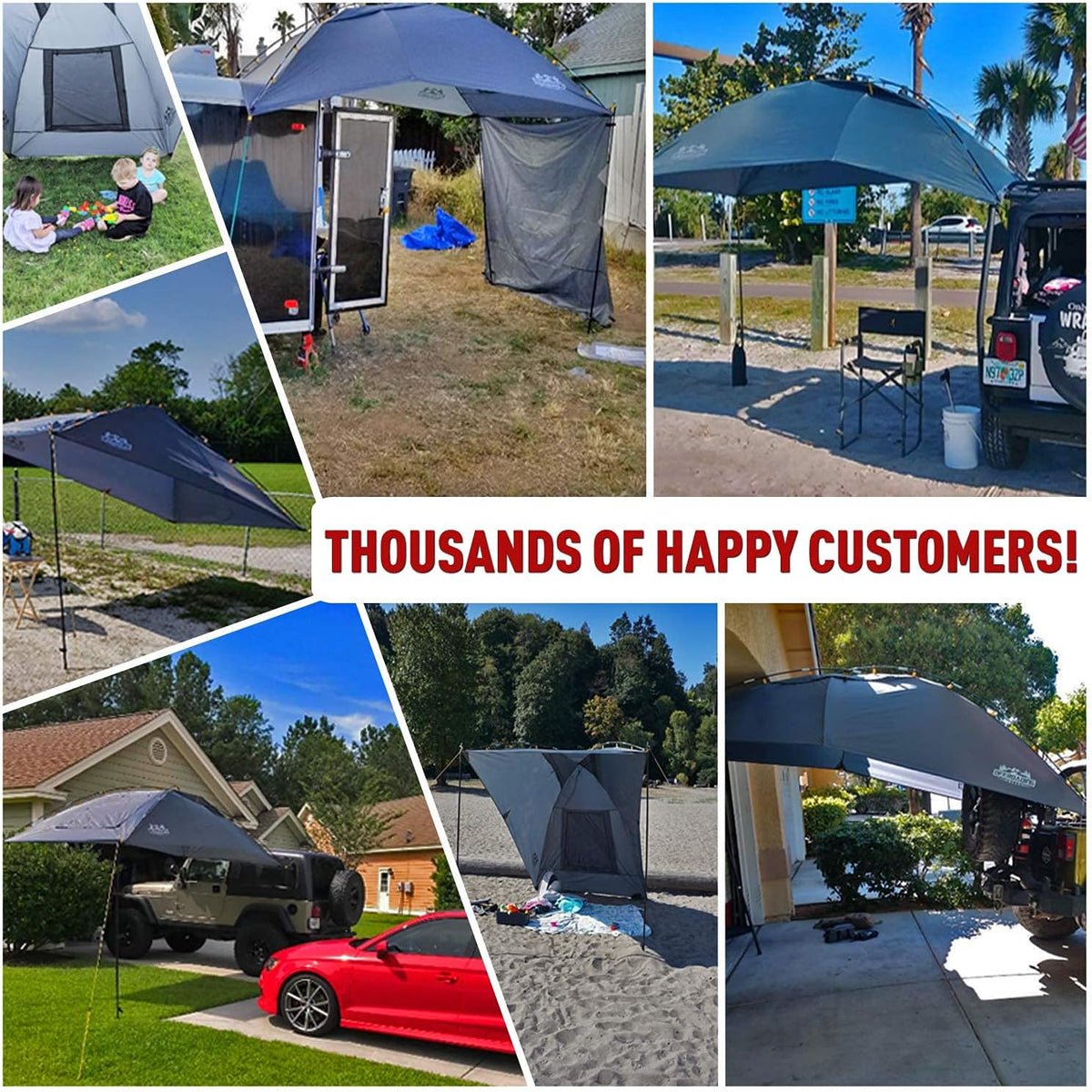 Portable Awning Canopy Sun Shade with Privacy Wall G252476