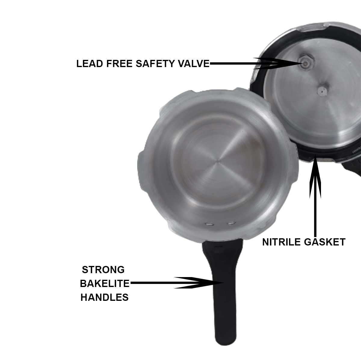 Aluminium 2 Liters Outer Lid Pressure Cooker L544