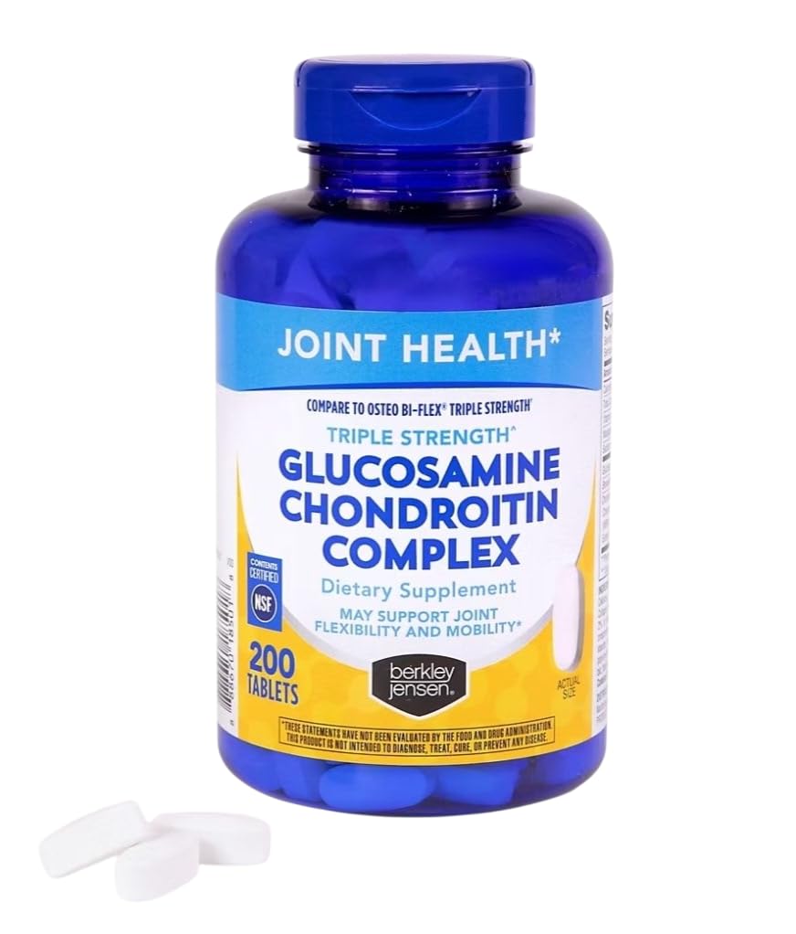 Triple Strength Glucosamine Chondroitin MSM Boswellia Complex 2703 mg Joint Support Supplement 200 Tablets F8441