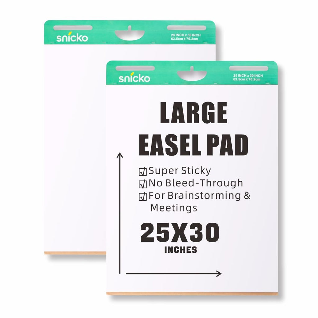 White Self Stick Easel Pad 25 in x 30 in 30 Sheets 2 Pads G9655