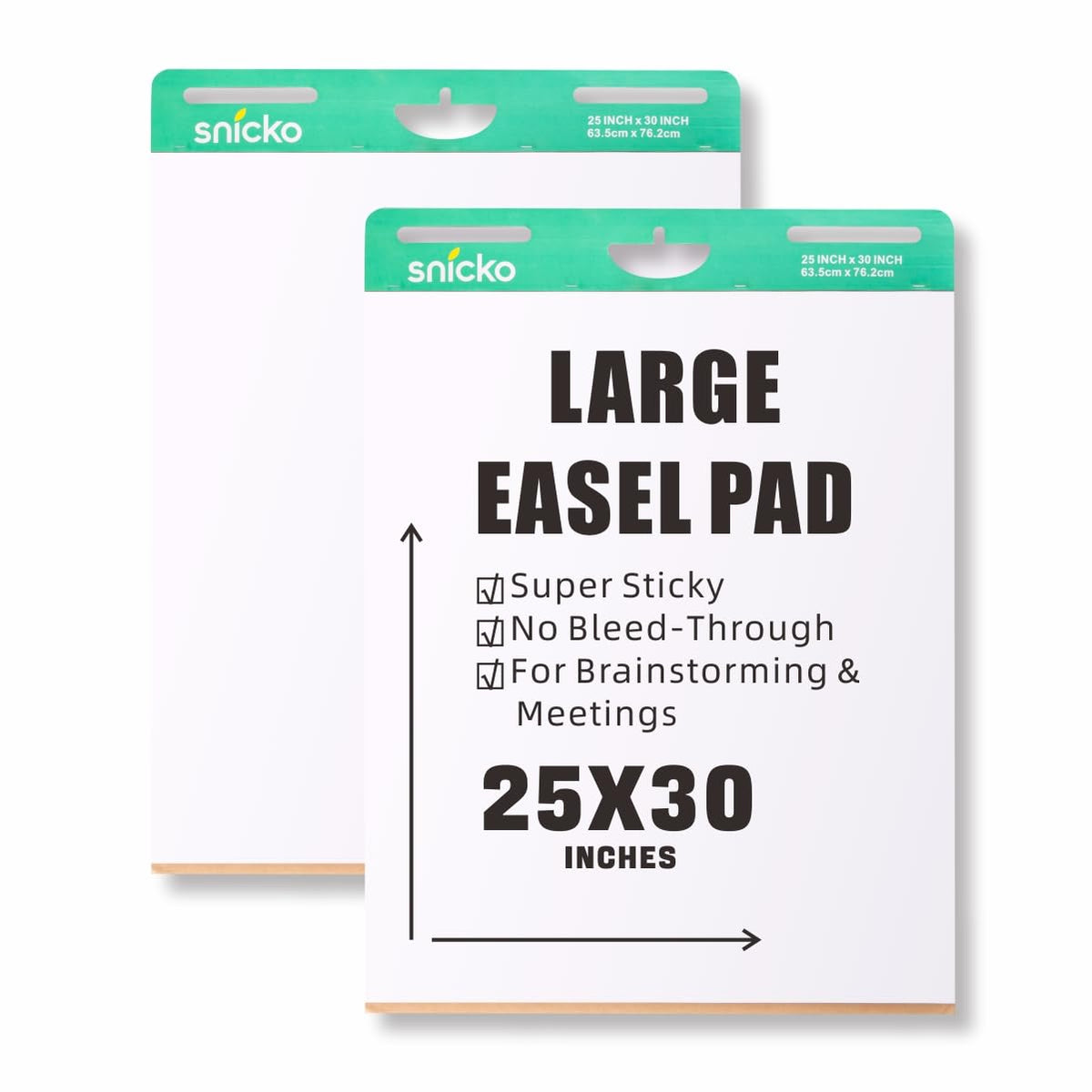 White Self Stick Easel Pad 25 in x 30 in 30 Sheets 2 Pads G9655