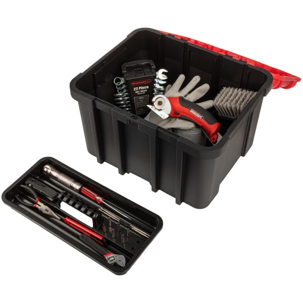 Extra Large Red Plastic Tool Box Organizer S252