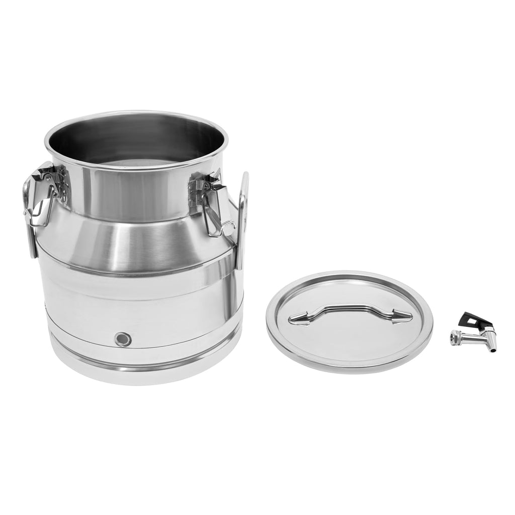 Stainless Steel Milk Can with Faucet, 20L Silicone Sealed Lid X2870