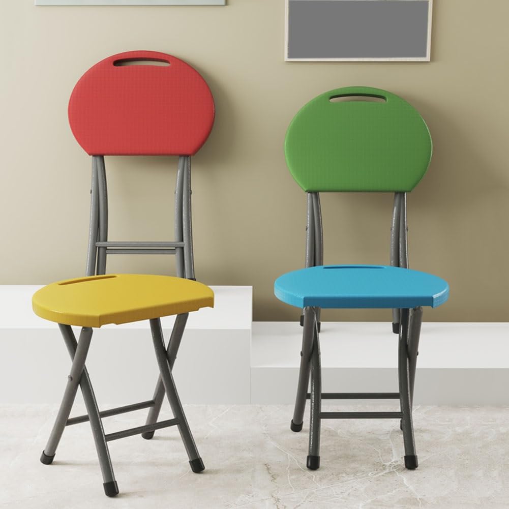 18 Inch Folding Stool 220lbs Capacity Black Y1827