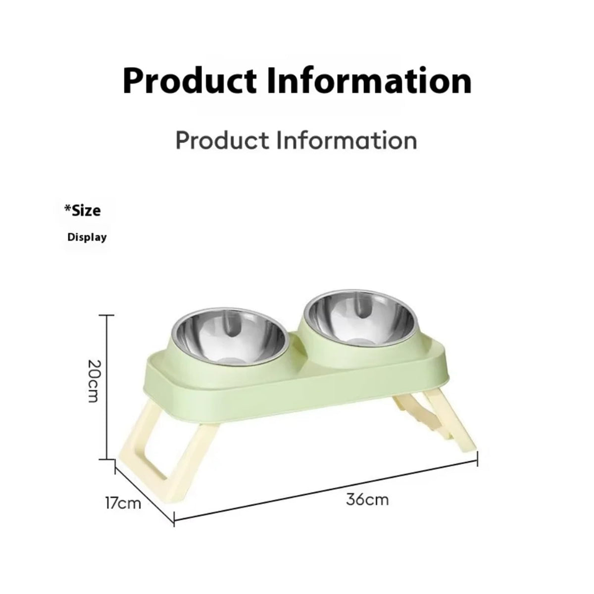 Foldable Elevated Stainless Steel Dual Pet Bowl I174
