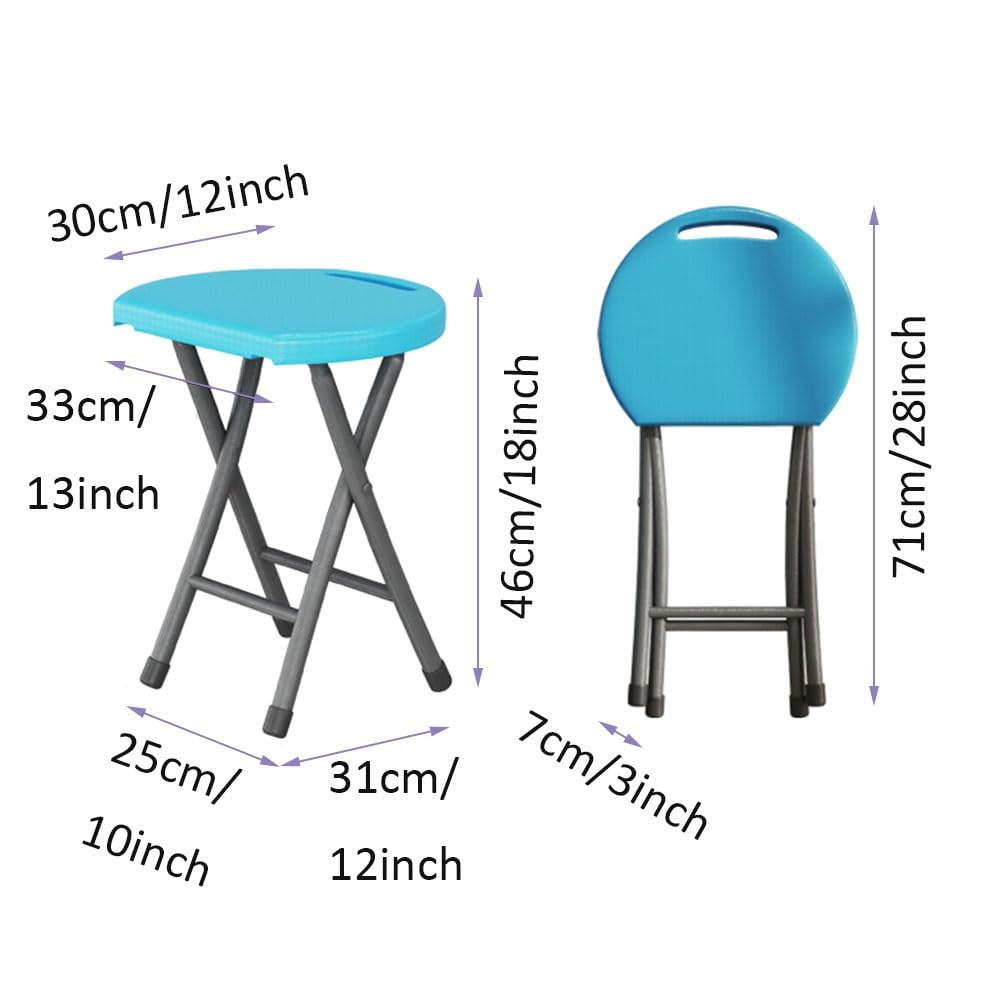 18 Inch Folding Stool 220lbs Capacity Black Y1827