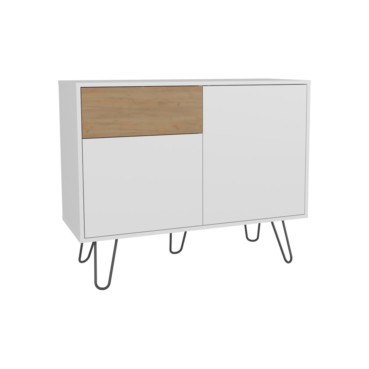 39" Wide Console Table with Two Cabinets, One Drawer and Four Shelves Y6561