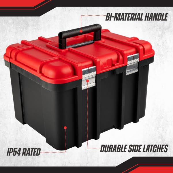 Extra Large Red Plastic Tool Box Organizer S252