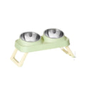 Foldable Elevated Stainless Steel Dual Pet Bowl I174