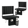 3.5 Inch Thick Black Folding Stadium Chair with Backrest, 2 PCS O4653
