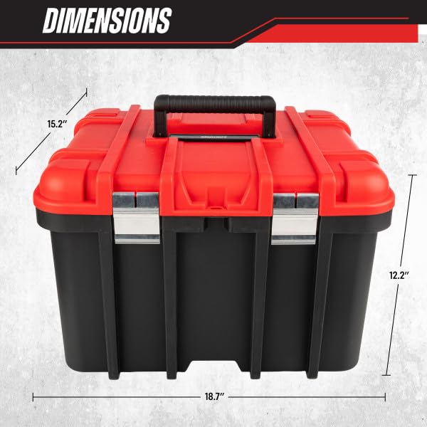 Extra Large Red Plastic Tool Box Organizer S252