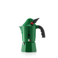 Stovetop Espresso Maker, 3 Espresso Cups, Aluminum, Green F478197
