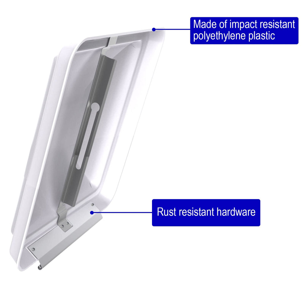 3 Packs 14" White RV Roof Vent Cover Replacement with 6" Fan Blade and 12 Volt Motor G1658