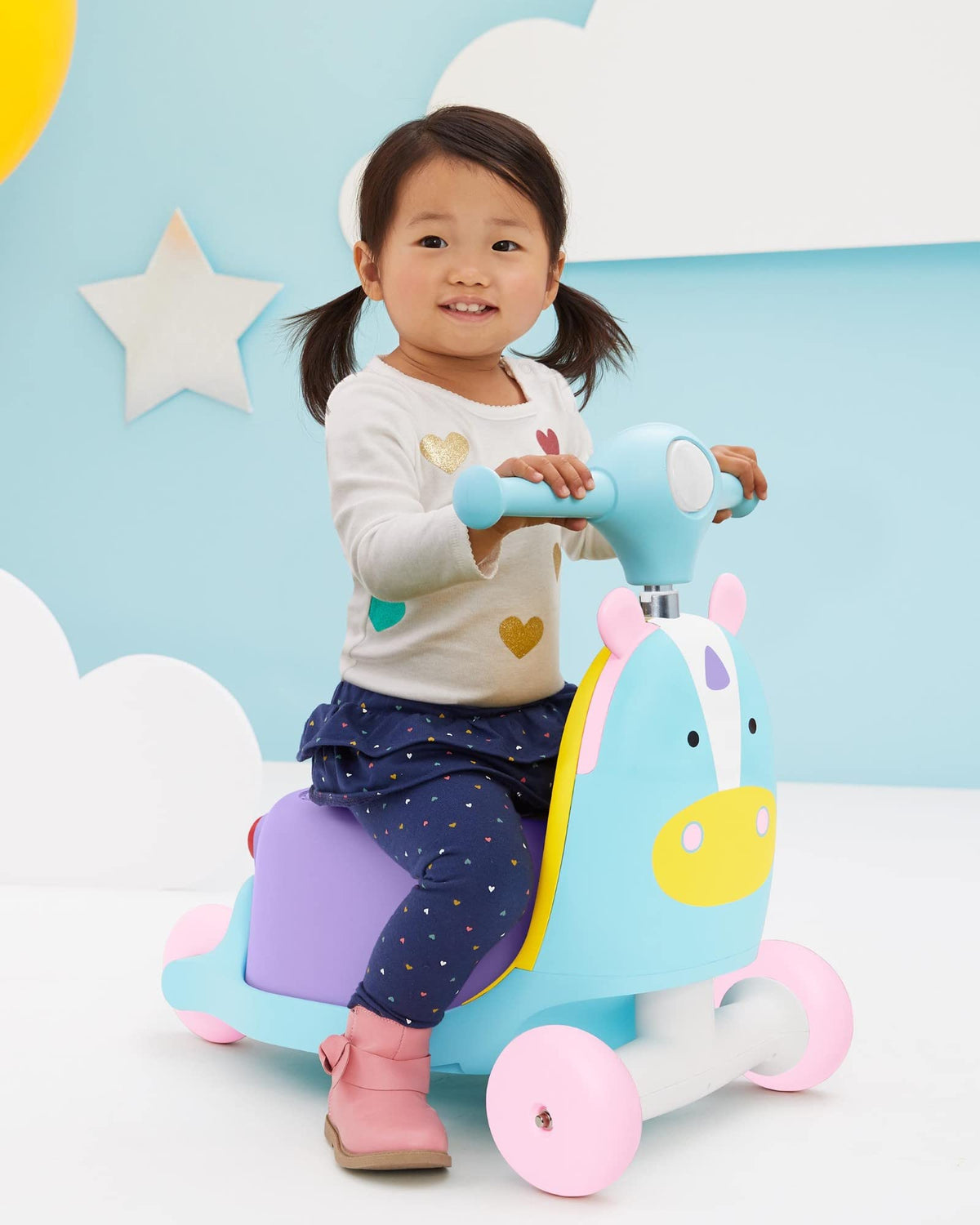 3-in-1 Baby Activity Push Walker to Toddler Scooter A768013