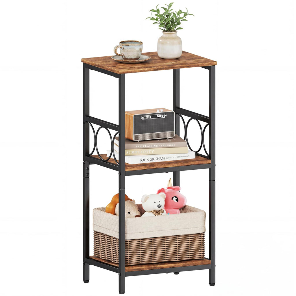 3-Tier Side Table with Adjustable Shelf C1222