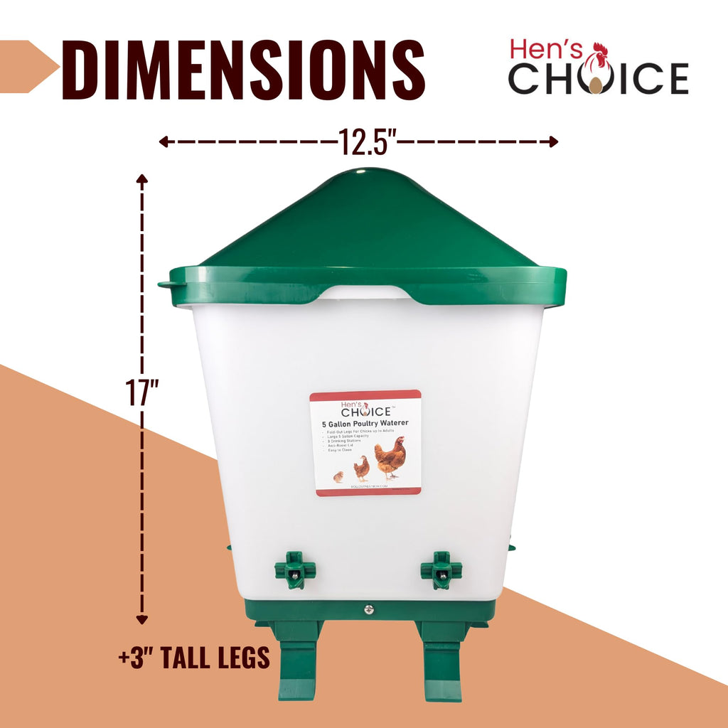 5 Gallon Chicken Waterer with 8 Nipples T73326