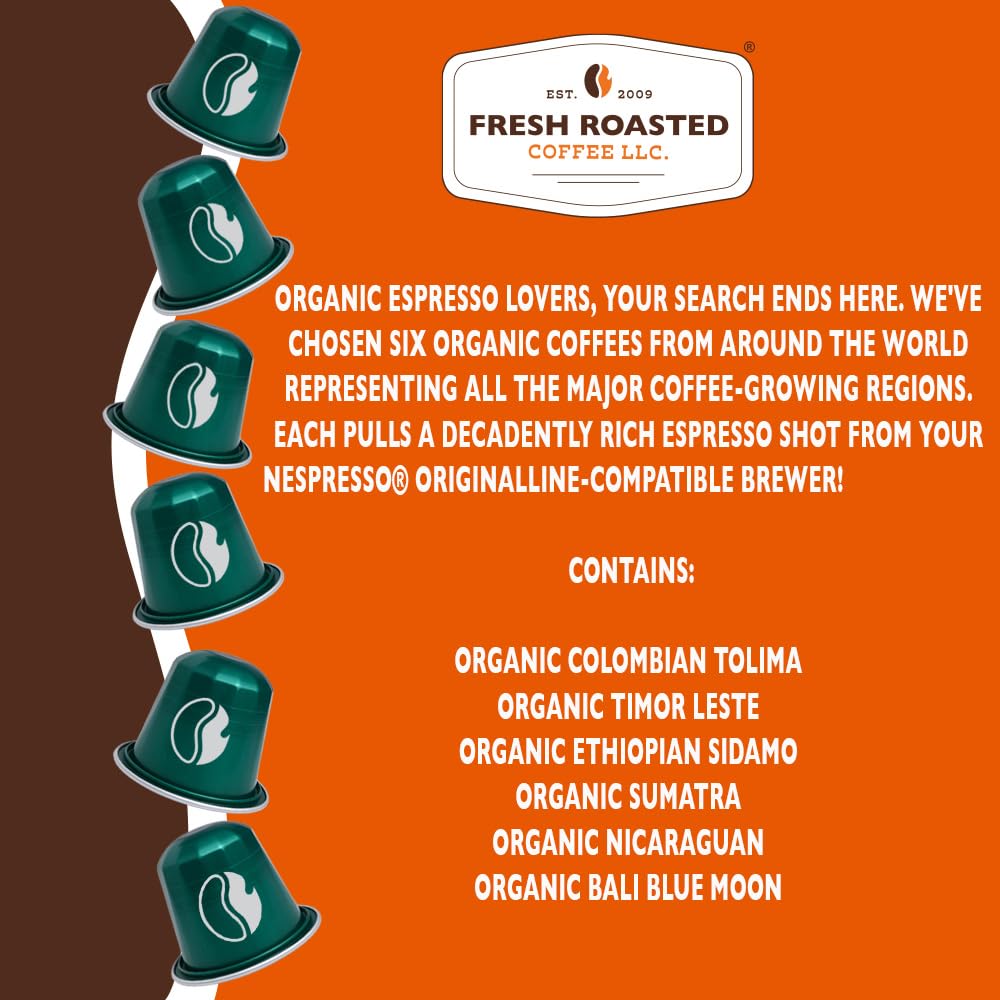 Organic Espresso Capsules for Nespresso OriginalLine, 120 Aluminum Capsules A402536