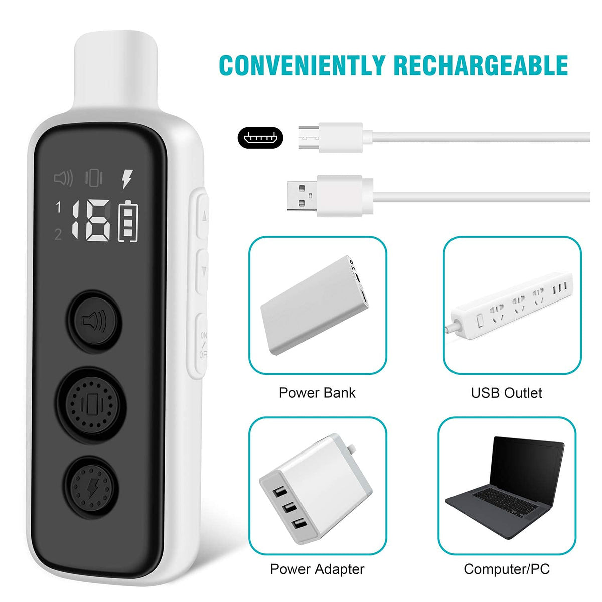 Waterproof Rechargeable Dog Training Collar with Remote H8694