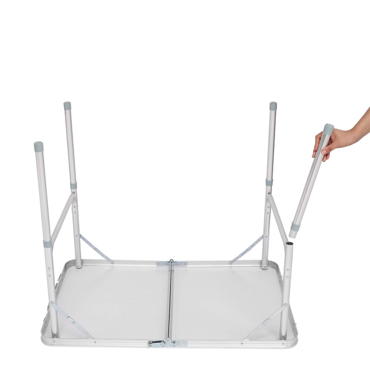 Folding Aluminum Camping Table White 3 FT G12664