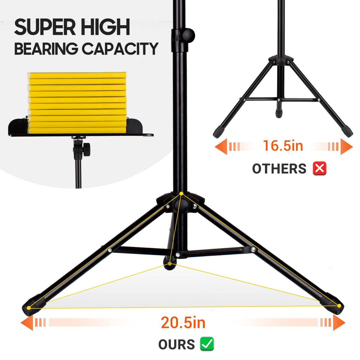 Adjustable Black Sheet Music Stand H640766