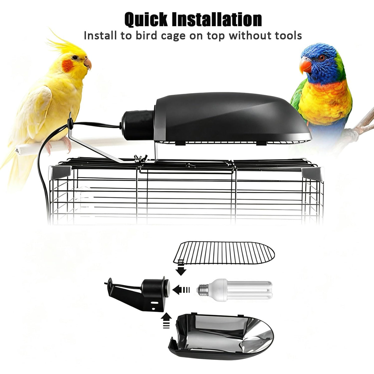 Bird Cage Light Fixture Combo Kit with Bulb V340185