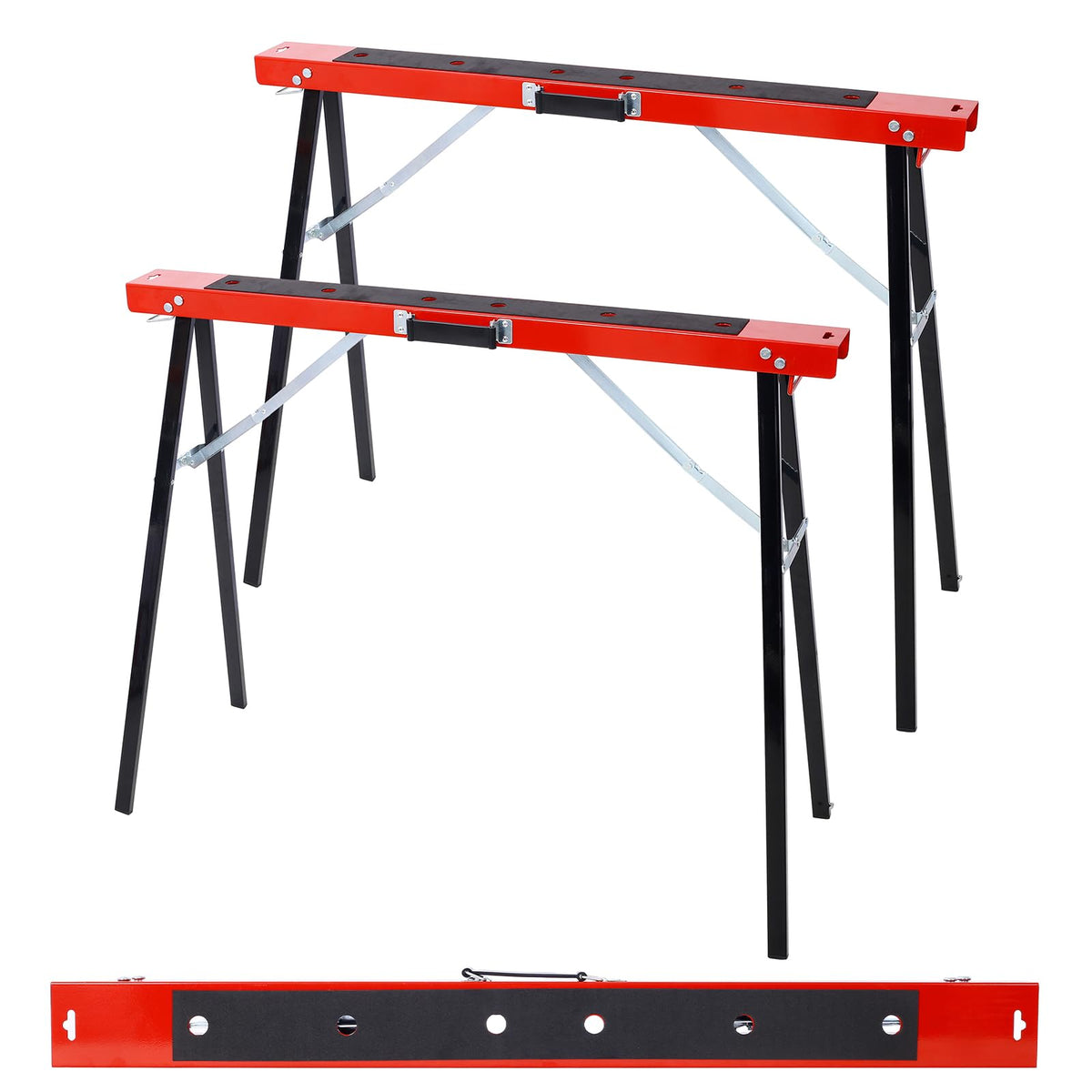 Heavy Duty 2-Pack Folding Sawhorse M8836