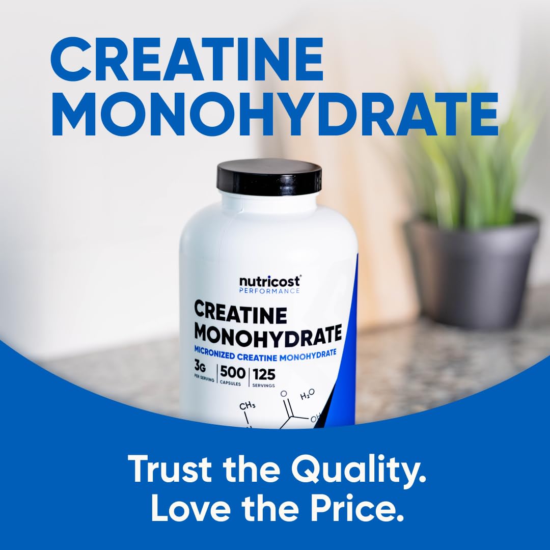 Micronized Creatine Monohydrate 3,000mg 500 Capsules K564443