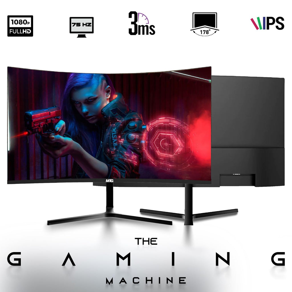 Gaming Desktop PC with 24 Inch Curved Monitor A126
