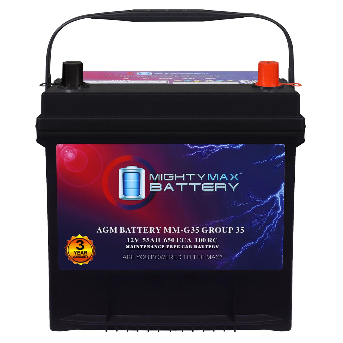 12V 55Ah AGM Replacement Battery J95320