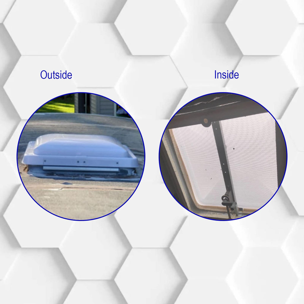 3 Packs 14" White RV Roof Vent Cover Replacement with 6" Fan Blade and 12 Volt Motor G1658