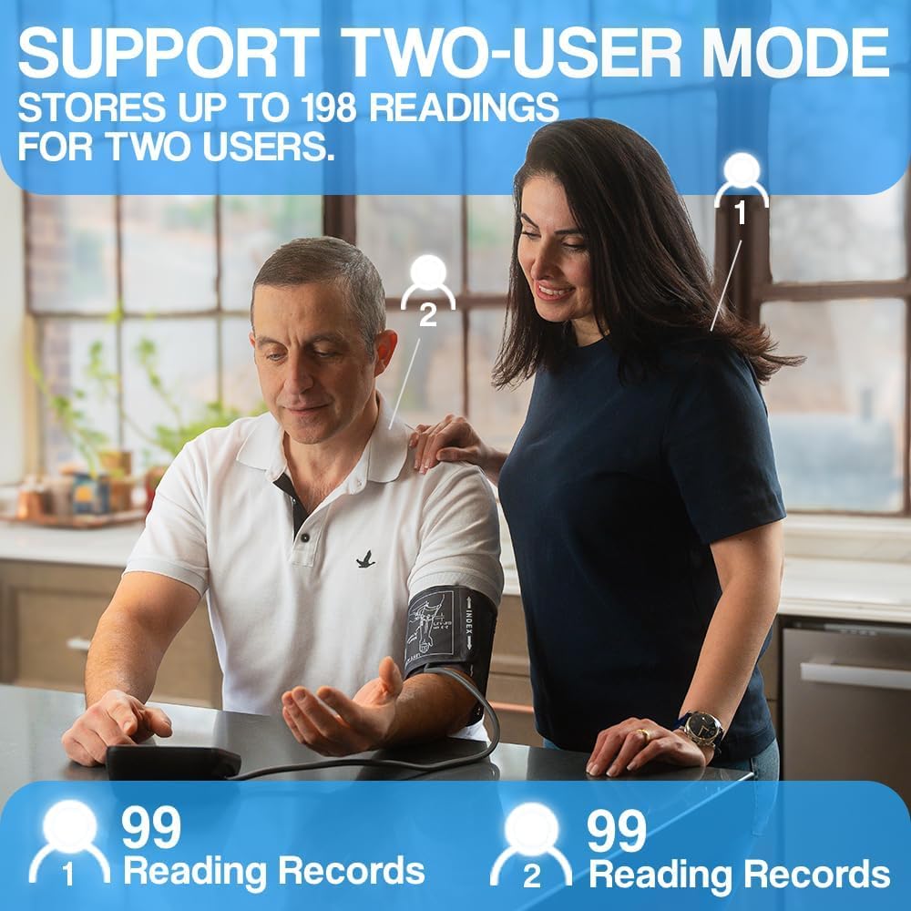 Automatic Digital Upper Arm Blood Pressure Monitor with XL Cuff Q130