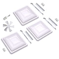 3 Packs 14" White RV Roof Vent Cover Replacement with 6" Fan Blade and 12 Volt Motor G1658