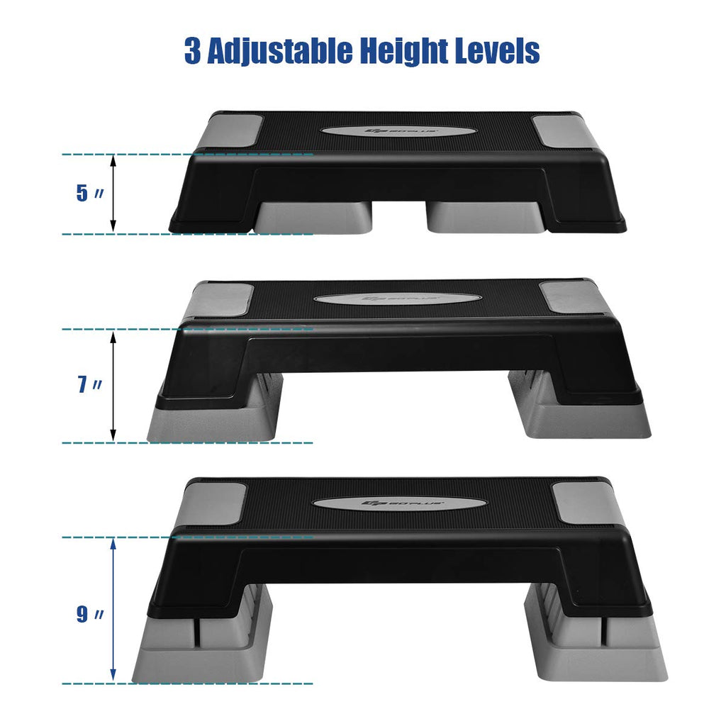 30'' Height Adjustable Aerobic Stepper with Risers S575