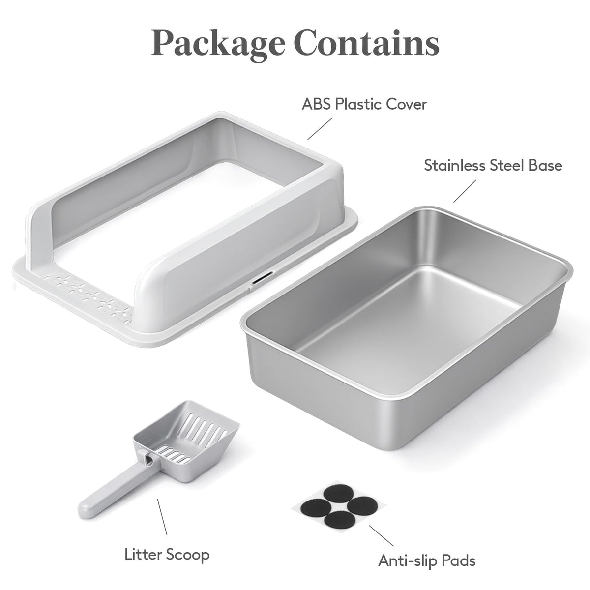 XL Stainless Steel Cat Litter Box I24278