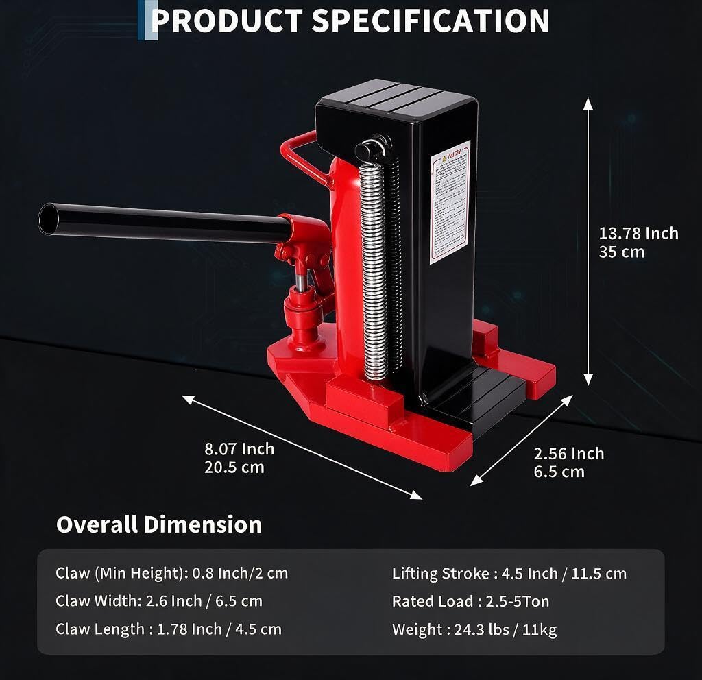 2.5 Ton Toe 5 Ton Top Air Hydraulic Floor Jack H4098