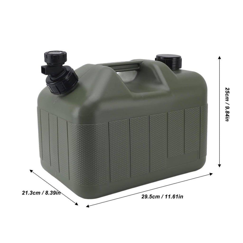Portable 10L Green Water Storage Jug with Faucet V1394