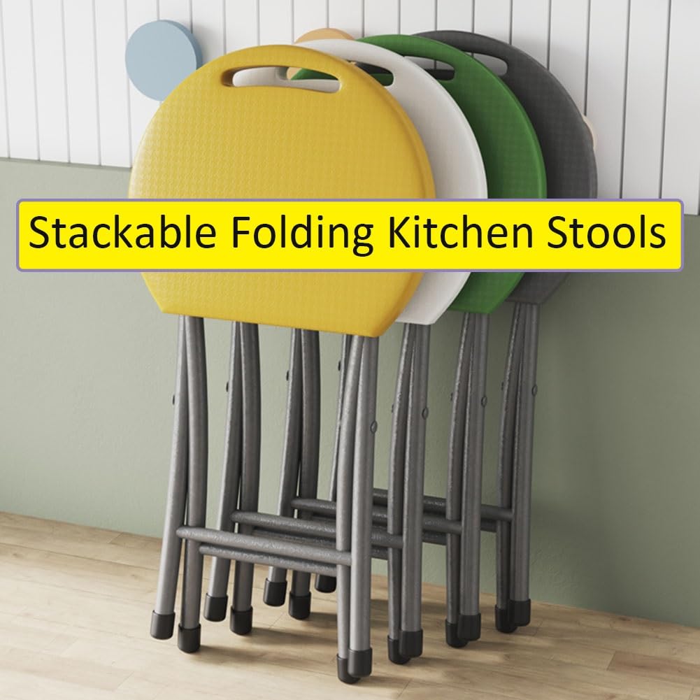 18 Inch Folding Stool 220lbs Capacity Black Y1827