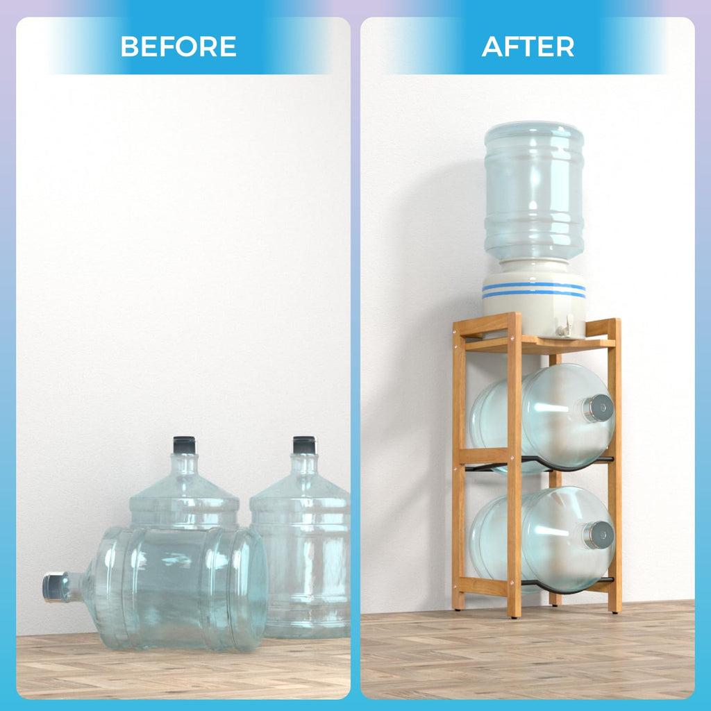 5 Gallon Water Jug Holder with Top Shelves N605