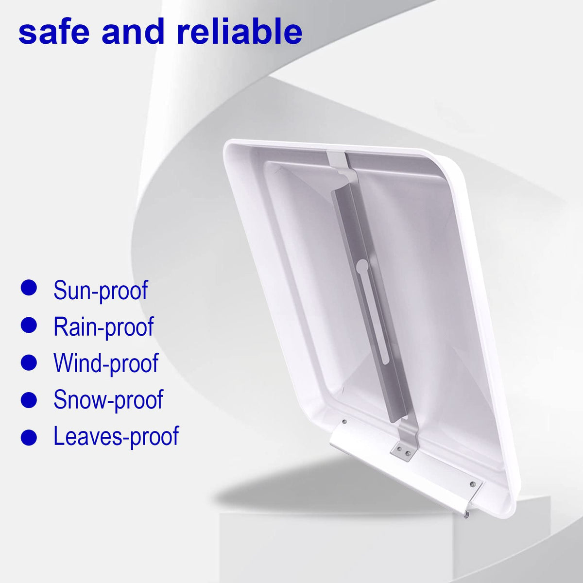 3 Packs 14" White RV Roof Vent Cover Replacement with 6" Fan Blade and 12 Volt Motor G1658