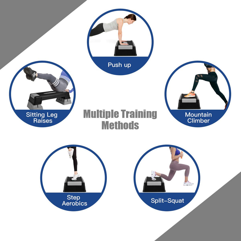 30'' Height Adjustable Aerobic Stepper with Risers S575