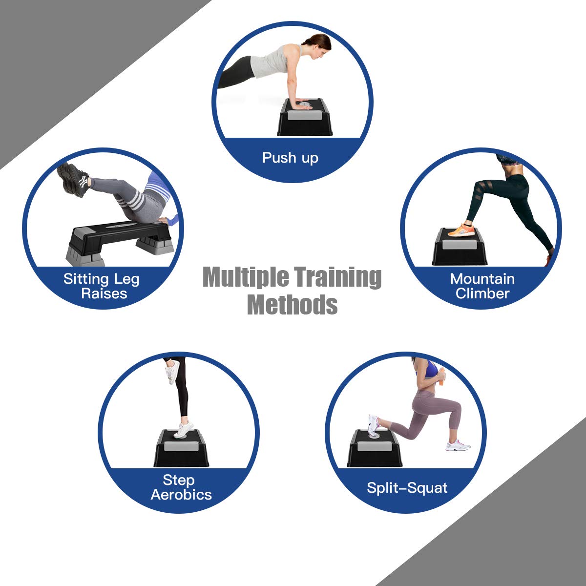 30'' Height Adjustable Aerobic Stepper with Risers S575