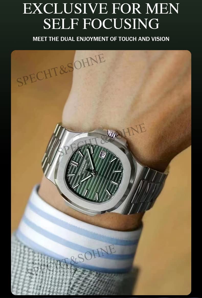 Mens Mechanical Watch Automatic Sapphire Crystal 40MM S556