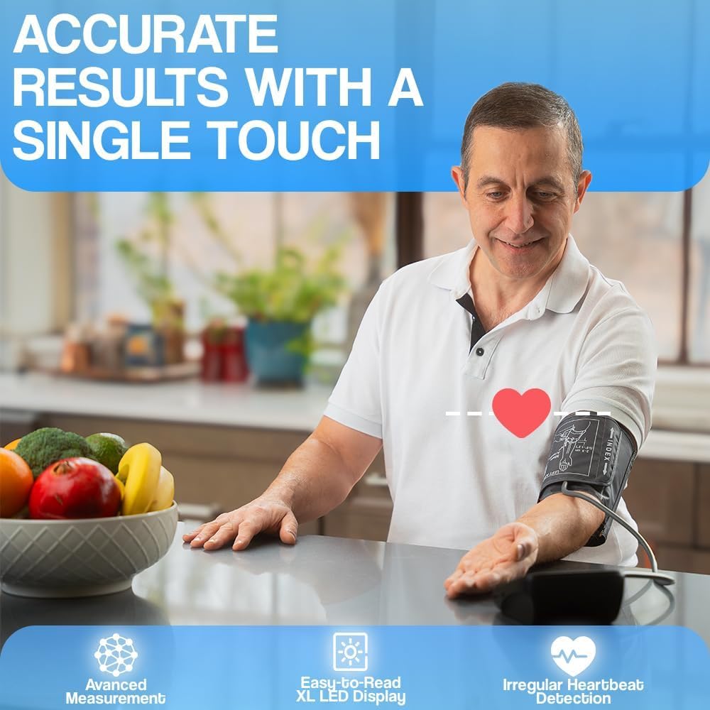 Automatic Digital Upper Arm Blood Pressure Monitor with XL Cuff Q130