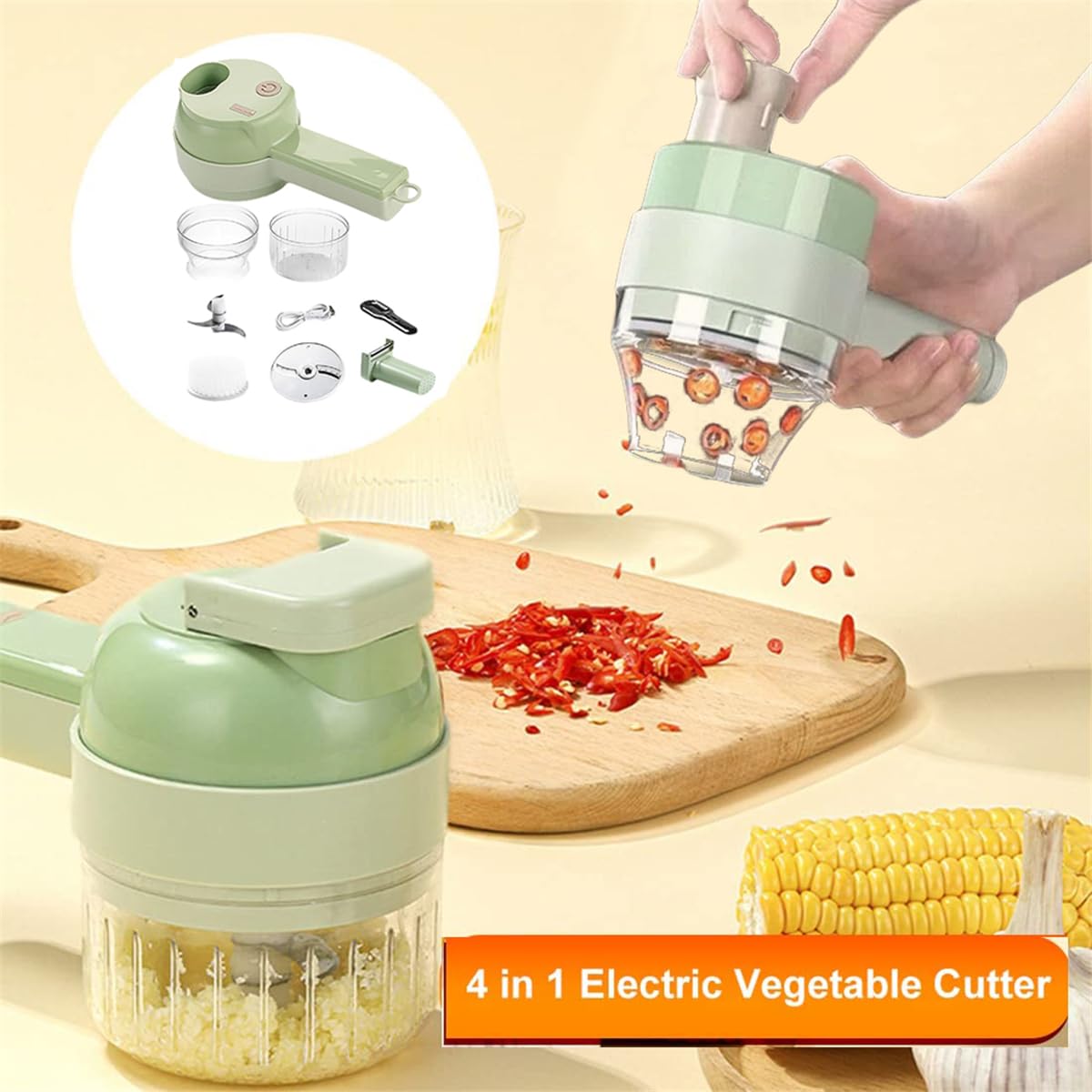 4 in 1 Electric Vegetable Cutter Set N8288