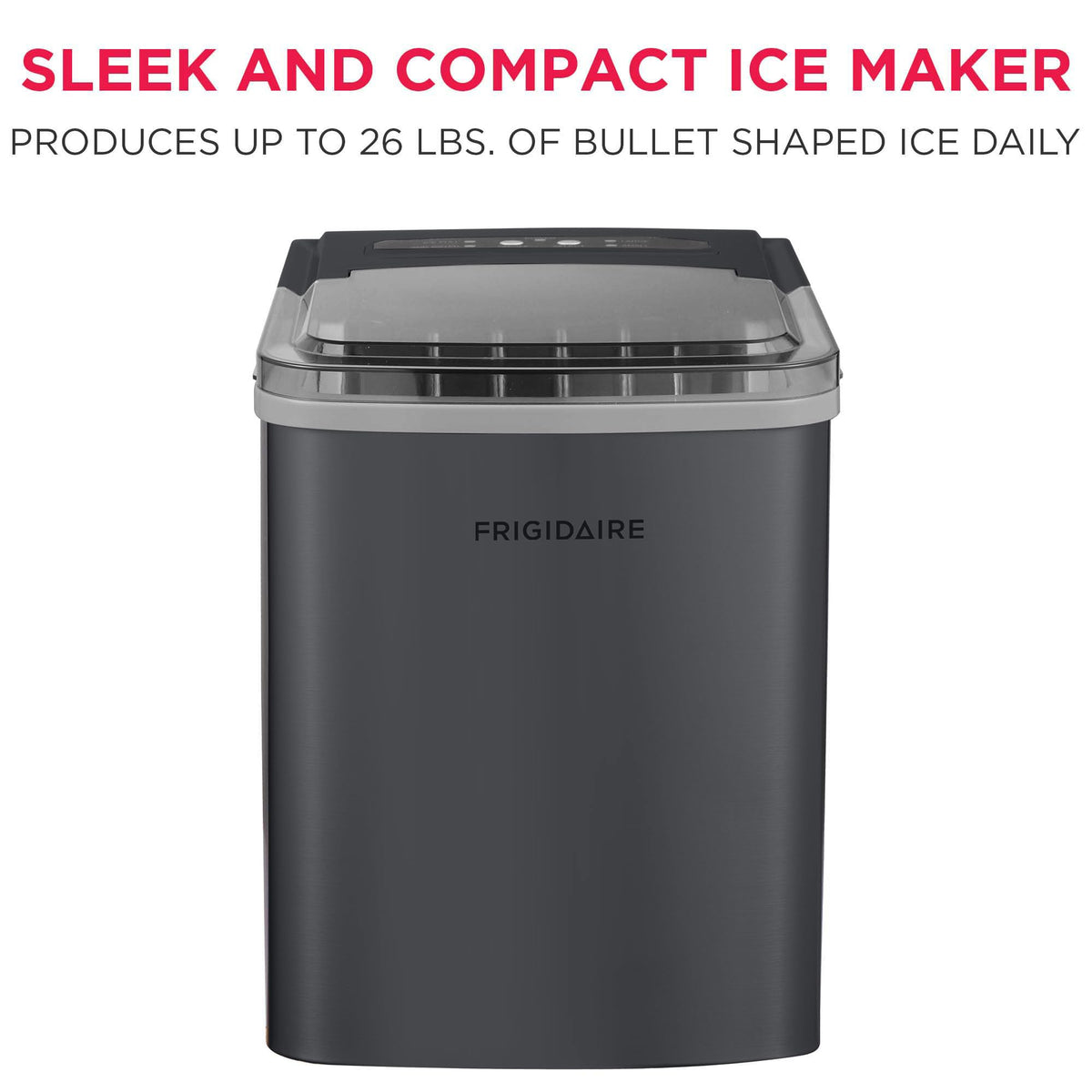 Portable 26 lb per Day Bullet Ice Maker Machine Black Stainless Steel B754583