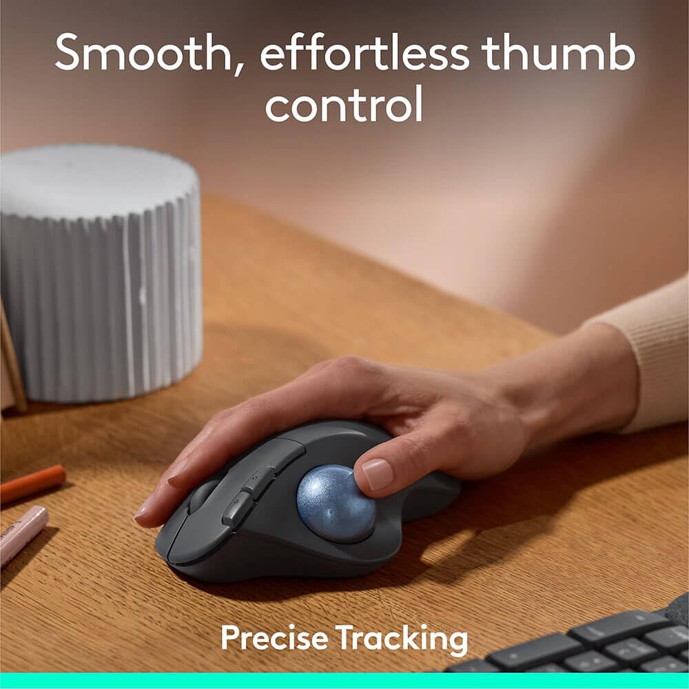 Wireless Ergonomic Trackball Mouse Black X634863