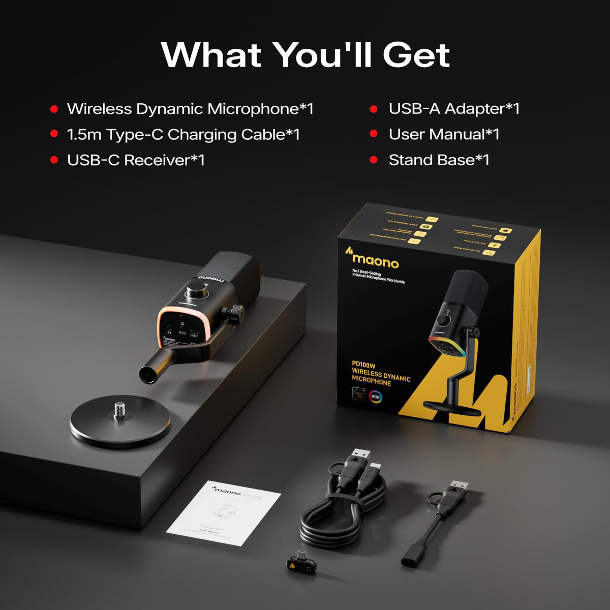 Wireless Dynamic Gaming Microphone C290