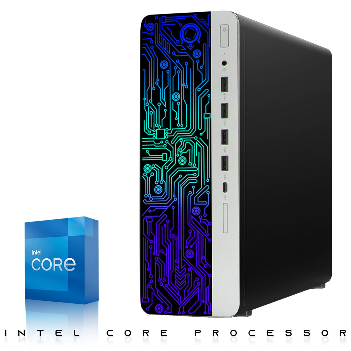 Gaming Desktop PC with 24 Inch Curved Monitor A126