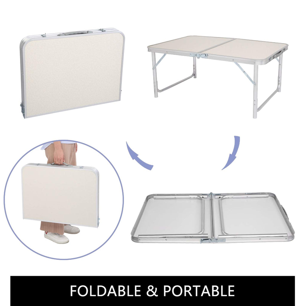 Folding Aluminum Camping Table White 3 FT G12664